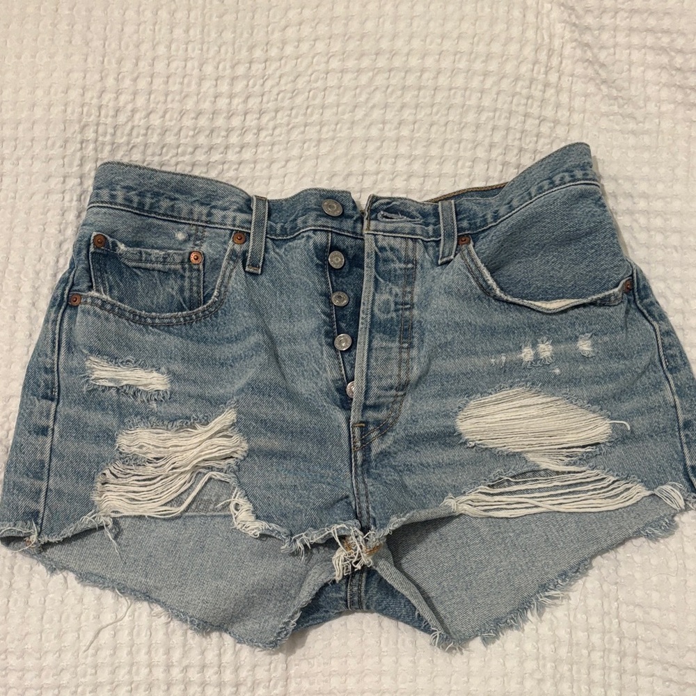 Levi's 501 Distressed Jean Shorts
